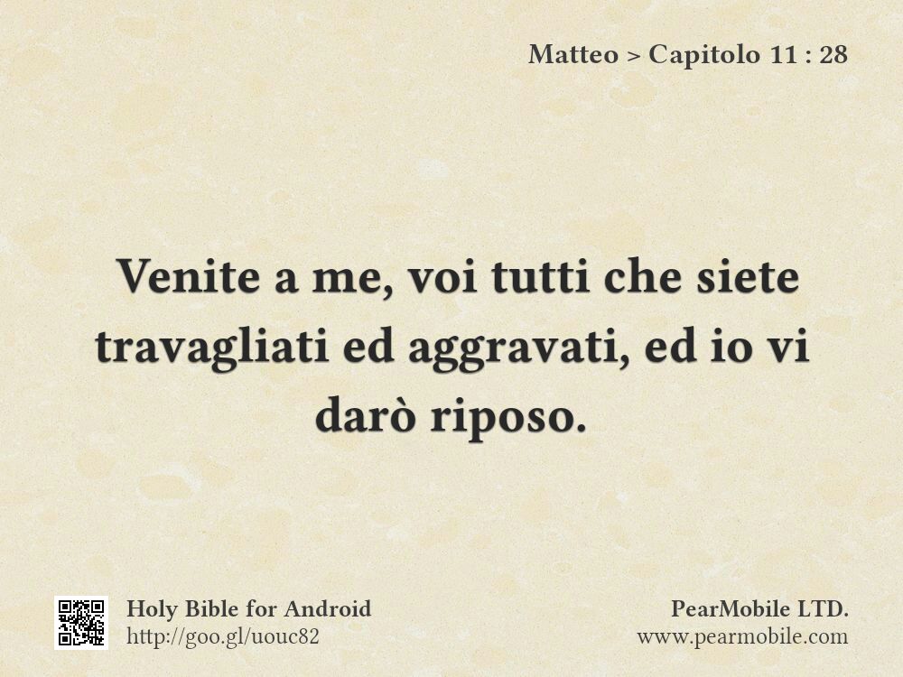 Matteo, Capitolo 11:28